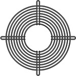 원형용 DC Fan 아웃렛 핑거 가드 (109-1068)