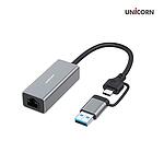 USB3.0 TYPE-A+C 2IN1 유선 랜카드 (CLAN-300AC)