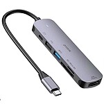 6 in 1 USB 3.0 C타입 멀티허브 (WG605A)