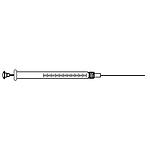 Hamilton syringe, 7000 series, knurled hub 7000.5, volume 0.5 uL, needle size 25 ga (blunt tip), needle L 70 mm (2.75 in.)