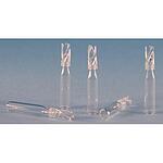 Certified glass inserts for 12 x 32 mm, large opening vials volume 0.2 mL, clear glass insert (with plastic bottom spring), O.D. × H 6 mm × 29 mm, pkg of 100 ea