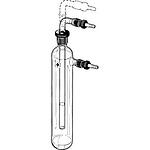 Ace vacuum trap with threaded inlet/outlet O.D. 51 mm, L 250 mm, inner tube O.D. 14 mm