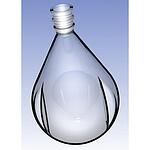 Ace drying flask, pear-shaped, with side indents capacity 1000 mL, joint: ST/NS 29/32, glass