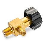 Valve brass diaphragm, for CGA 110/170 right angle path, internal/external, right hand thread
