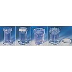 Wheaton Coplin staining jars 5 slide jar with plastic screw cap