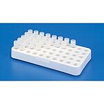 Rack for Nalgene cryogenic vials Holds 50 vials in a 5 × 10 array