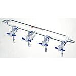 Synthware nitrogen/argon line manifold with PTFE