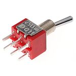 RS PRO Toggle Switch, PCB Mount, On-(On), DPDT, Through Hole Terminal