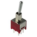 RS PRO Toggle Switch, PCB Mount, On-(On), DPDT, Through Hole Terminal