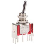 RS PRO Toggle Switch, PCB Mount, On-(On), SPDT, Through Hole Terminal