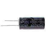 RS PRO 100uF Aluminium Electrolytic Capacitor 450V dc, Radial, Through Hole