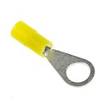 RS PRO Insulated Ring Terminal, M4 Stud Size, 0.2mm² to 0.5mm² Wire Size, Yellow