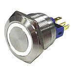 RS PRO Illuminated Latching Push Button Switch, Panel Mount, SPDT, 16mm Cutout, White LED, 250V ac, IP65, IP67