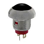 RS PRO Illuminated Momentary Miniature Push Button Switch, Threaded, SPST, 13.6mm Cutout, Red LED, 250 V ac @ 200 mA,