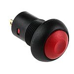 RS PRO Latching Miniature Push Button Switch, PCB, SPST, 13.6mm Cutout, 30V dc, IP67