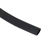 RS PRO Heat Shrink Tubing, Black 12.7mm Sleeve Dia. x 10m Length 2:1 Ratio