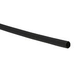 RS PRO Heat Shrink Tubing, Black 2.4mm Sleeve Dia. x 1.2m Length 2:1 Ratio