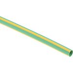 RS PRO Heat Shrink Tubing, Green, Yellow 4.8mm Sleeve Dia. x 1.2m Length 2:1 Ratio
