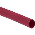 RS PRO Heat Shrink Tubing, Red 9.5mm Sleeve Dia. x 1.2m Length 2:1 Ratio