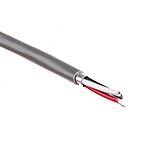 RS PRO Data Cable, 0.22 mm², 3 Cores, 24 AWG, Screened, 100m, Grey Sheath