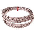 RS PRO Type K Thermocouple Wire, 10m, Unscreened, Glass Fibre Insulation, +350°C Max, 1/0.315mm