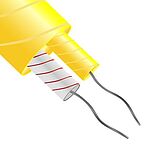 RS PRO Type K Thermocouple Wire, 25m, Glass Fibre Insulation, +350°C Max, 1/0.315mm
