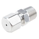 RS PRO In-Line Thermocouple Compression Fitting for Use with Thermocouple, 1/4 NPT, 1.5mm Probe, RoHS Compliant Standard