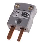 RS PRO In-Line Thermocouple Connector for Use with Type B Thermocouple, Miniature, ANSI Standard