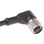 RS PRO Right Angle Female 8 way M12 to Unterminated Sensor Actuator Cable, 5m
