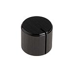 RS PRO 16mm Black Potentiometer Knob for 6.4mm Shaft Splined