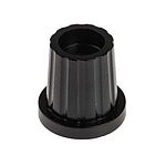 RS PRO 19.4mm Black Potentiometer Knob for 6.35mm Shaft Screw Fix