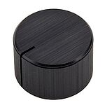 RS PRO 22mm Black Potentiometer Knob for 6.4mm Shaft Splined