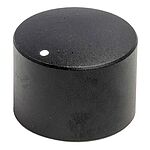 RS PRO 24.8mm Black Potentiometer Knob for 6mm Shaft Splined