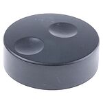 RS PRO 38.6mm Black Potentiometer Knob for 6mm Shaft Splined