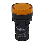 RS PRO, Panel Mount Amber LED Pilot Light, 22mm Cutout, IP65, Round, 12V ac/dc