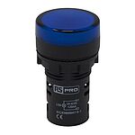 RS PRO, Panel Mount Blue LED Pilot Light, 22mm Cutout, IP65, Round, 12V ac/dc