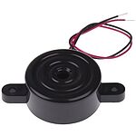 RS PRO 86dB Panel Mount Continuous Internal Piezo Buzzer, 33.7 (Dia.) x 14.5mm, 3V dc Min, 28V dc Max