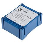 RS PRO 2 x 18V ac 2 Output PCB Mount PCB Transformer, 18VA