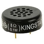 RS PRO 8Ω 0.1W Miniature Speaker 23mm Dia. , 3.3mm Lead Length, 23 (Dia.) x 8.4mm