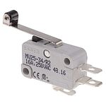 RS PRO Long Roller Lever Micro Switch, Quick Connect Terminal, 16 A @ 250 V ac, SP-CO