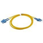 RS PRO SC to SC Duplex Single Mode OS1 Fibre Optic Cable, 9/125um, Yellow, 2m
