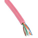 RS PRO Cat5 Ethernet Cable, U/UTP Shield, Red PVC Sheath, 50m