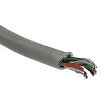 RS PRO Cat5e Ethernet Cable, F/UTP Shield, Grey PVC Sheath, 100m