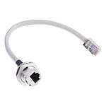 RS PRO Cat5e Male RJ45 to Female RJ45 Ethernet Cable, STP Shield, Grey, 200mm