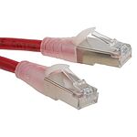 RS PRO Cat5e Male RJ45 to Male RJ45 Ethernet Cable, F/UTP Shield, Red PVC Sheath, 5m