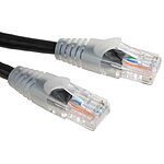 RS PRO Cat5e Male RJ45 to Male RJ45 Ethernet Cable, U/UTP Shield, Black PVC Sheath, 10m