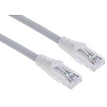 RS PRO Cat6 Male RJ45 to Male RJ45 Ethernet Cable, U/UTP Shield, Grey LSZH Sheath, 2m