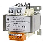 RS PRO 100VA DIN Rail Transformer, IEC 61558-2-6, 230 → 400V ac Primary, 12V ac Secondary