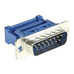 RS PRO 15 Way Cable Mount D-sub Connector Plug, 2.54mm Pitch