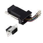 RS PRO D Sub Adapter Male 9 Way D-Sub to Female RJ45